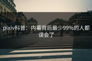 pixiv科普：内幕背后最少99%的人都误会了