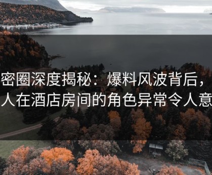 微密圈深度揭秘：爆料风波背后，主持人在酒店房间的角色异常令人意外