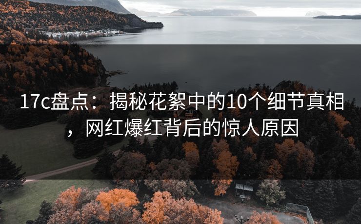 17c盘点：揭秘花絮中的10个细节真相，网红爆红背后的惊人原因