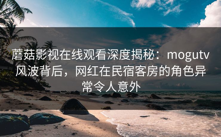蘑菇影视在线观看深度揭秘：mogutv风波背后，网红在民宿客房的角色异常令人意外