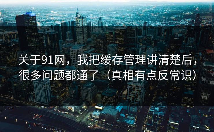 关于91网，我把缓存管理讲清楚后，很多问题都通了（真相有点反常识）